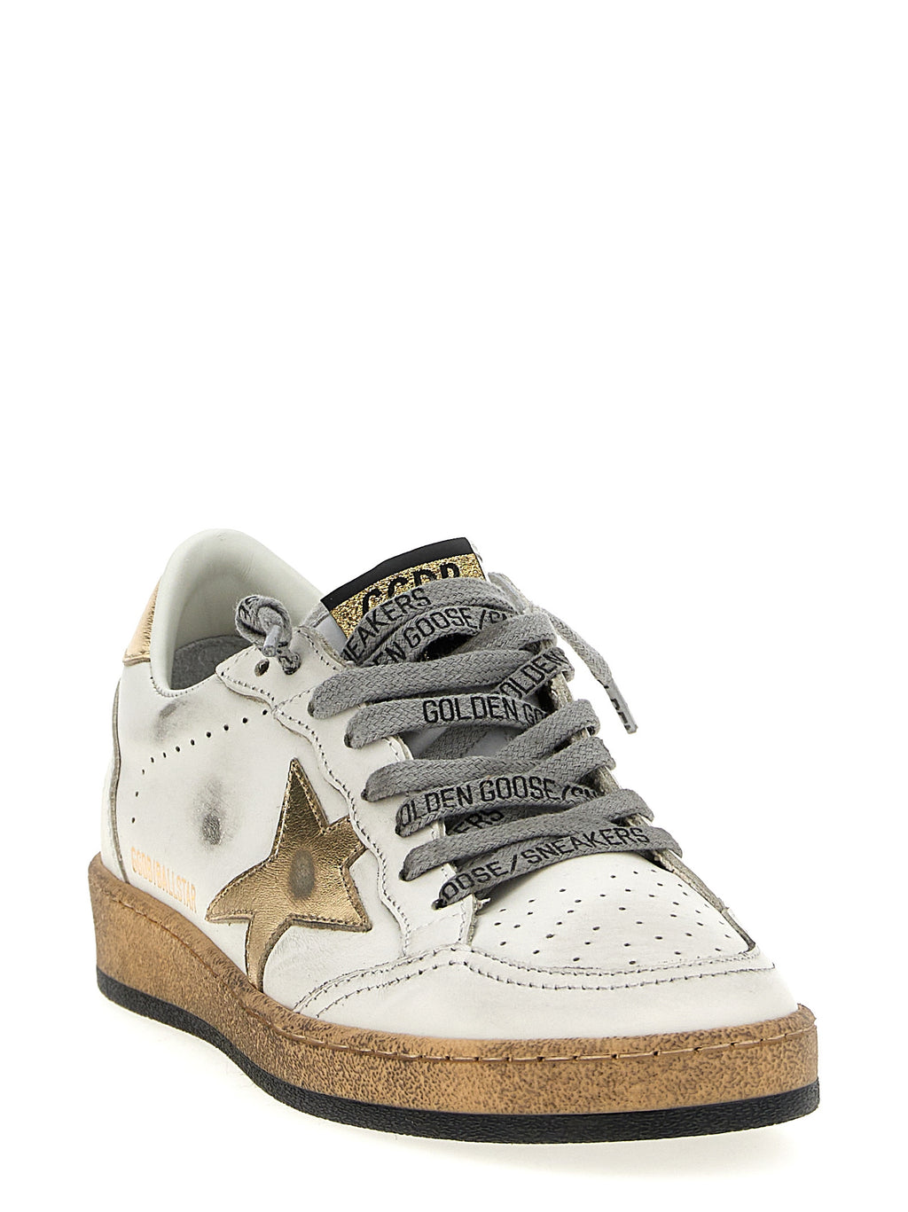 Gold Cowhide Low Top Sneakers