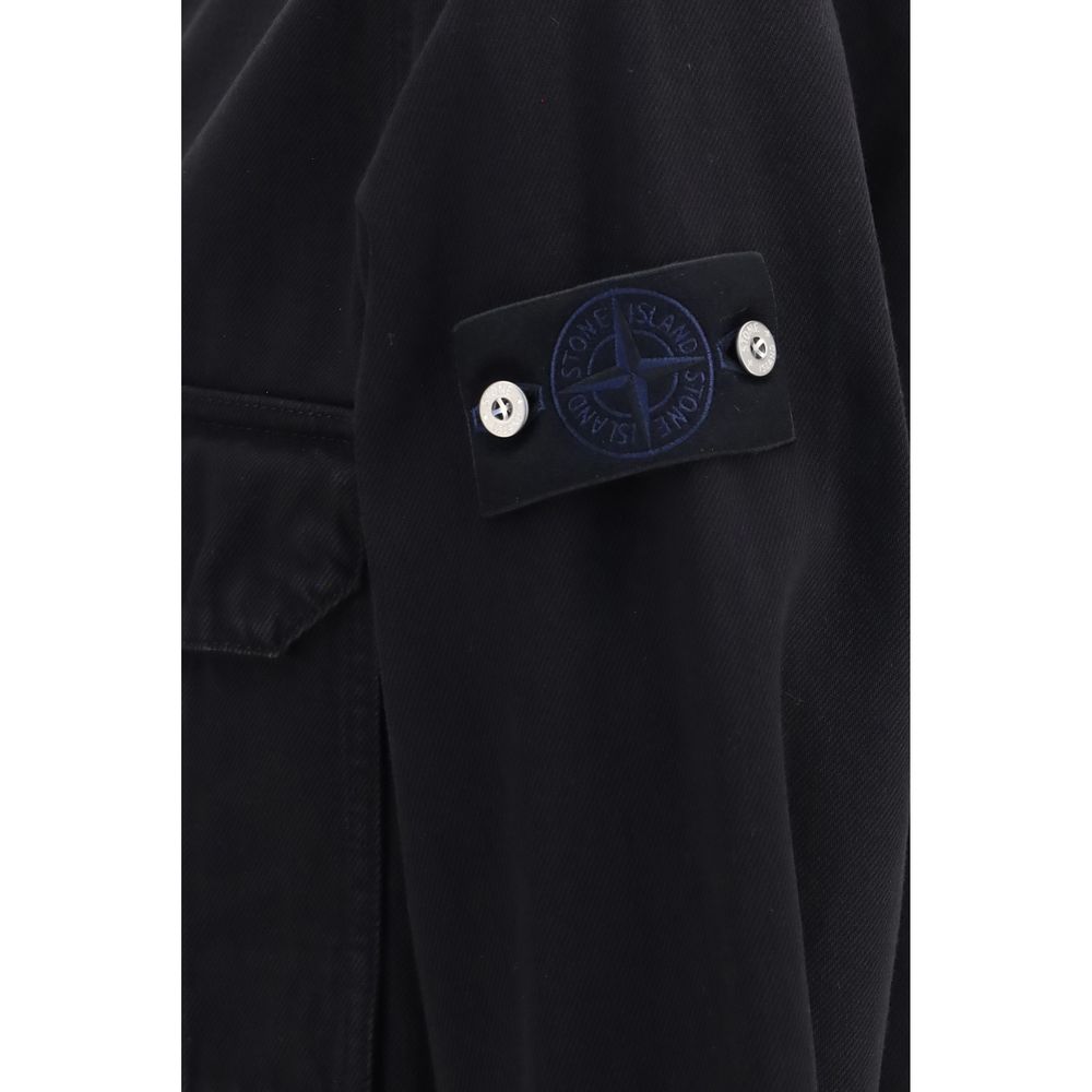 Black Cotton Denim Jacket