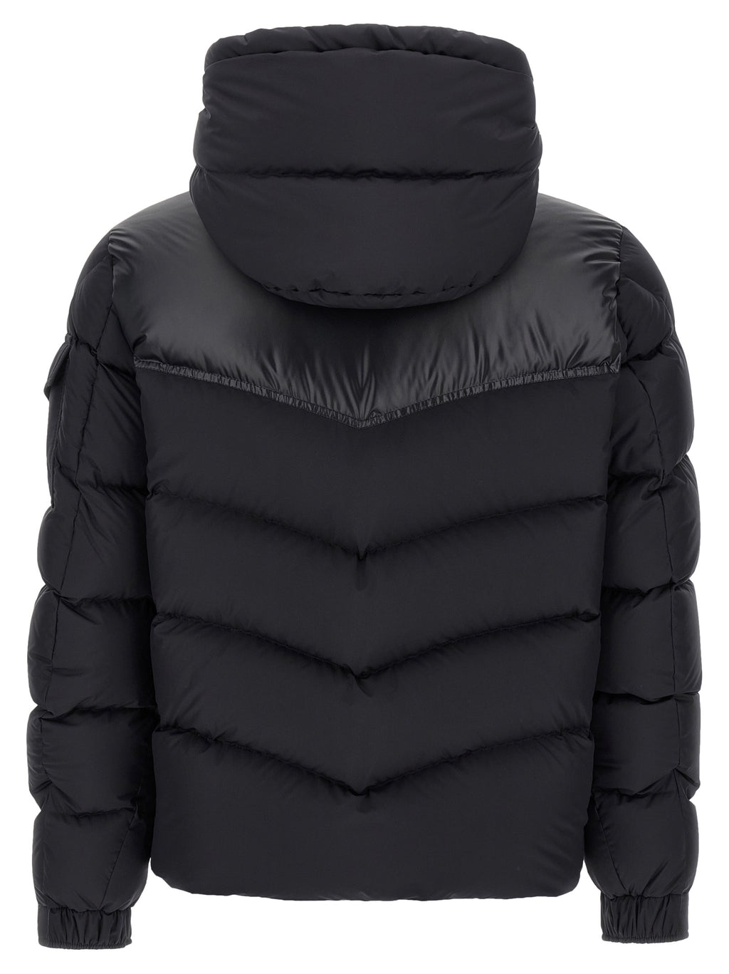 Black Polyester Full-Length Jacket
