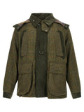Bicolor Wool Full-Length Jacket
