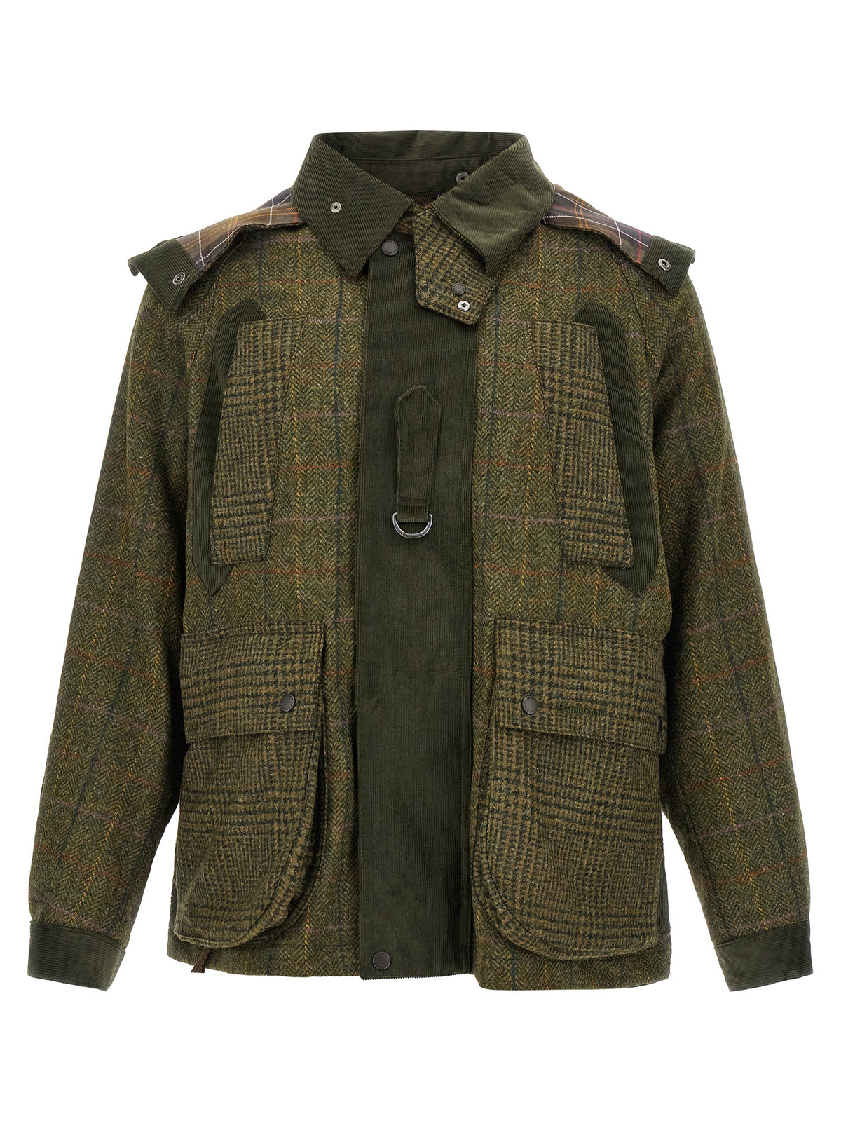 Bicolor Wool Full-Length Jacket
