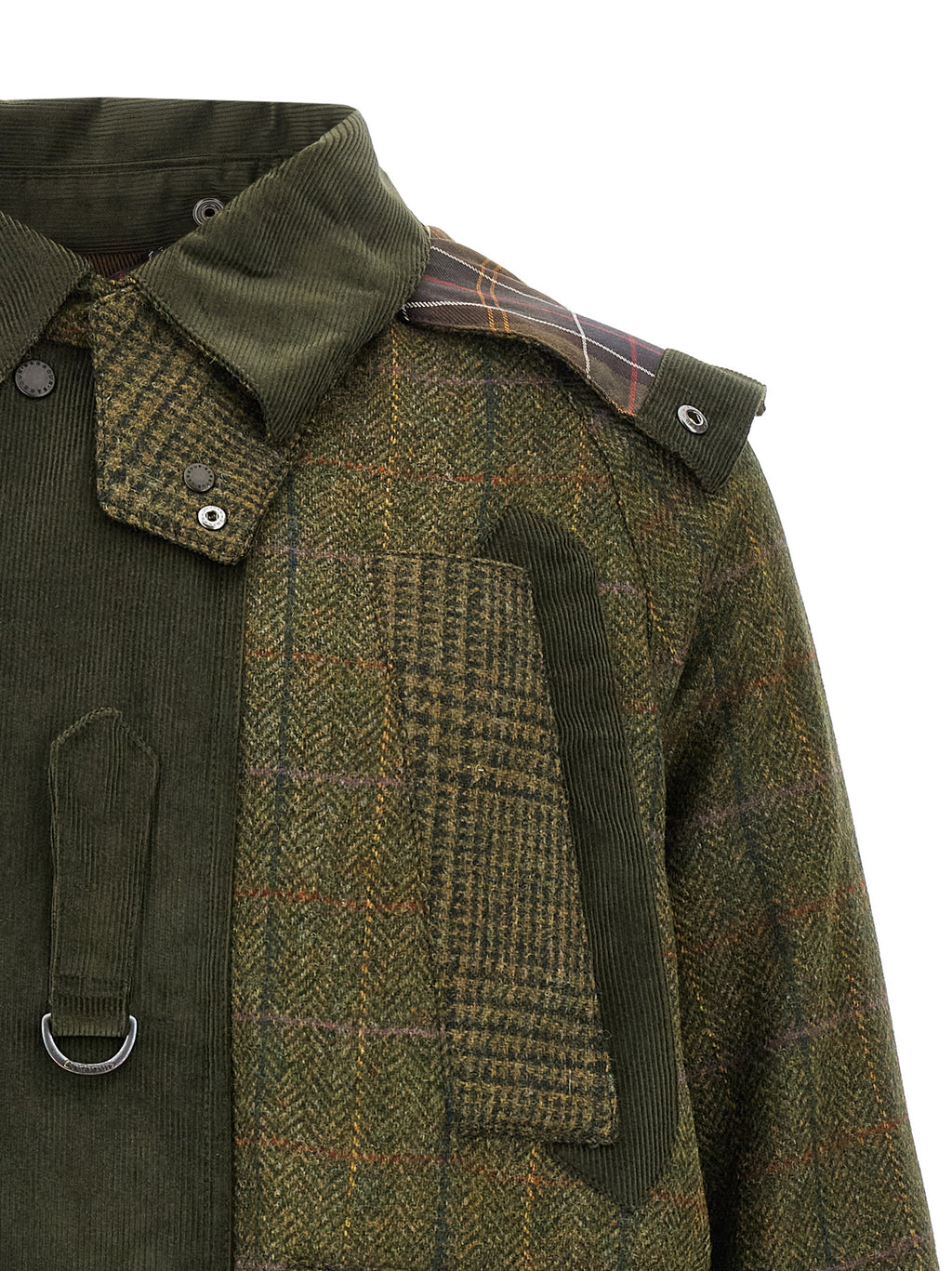 Bicolor Wool Full-Length Jacket
