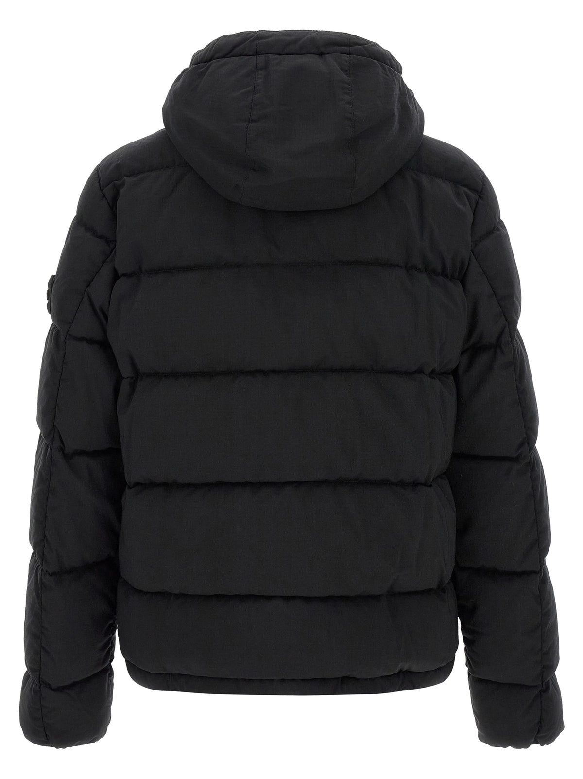 Black Virgin Wool Full-Length Jacket