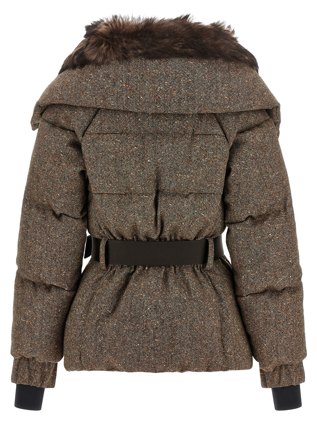 Brown Leather Full-Length Jacket