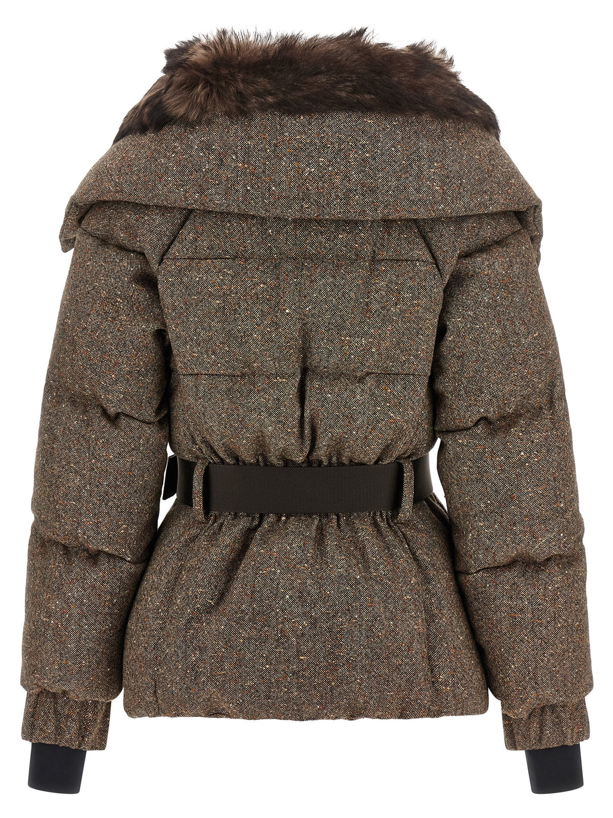 Brown Leather Full-Length Jacket