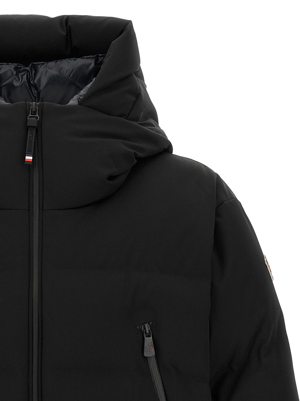 Black Polyamide Full-Length Jacket