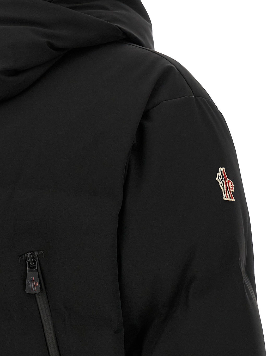Black Polyamide Full-Length Jacket