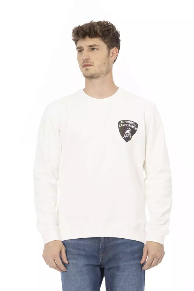 White Cotton Men's Sweater