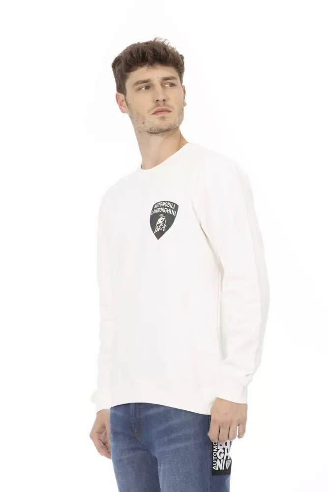 White Cotton Men's Sweater