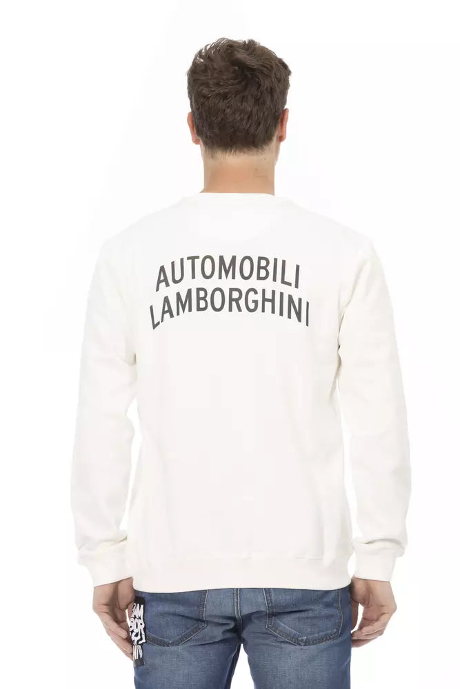 White Cotton Men's Sweater