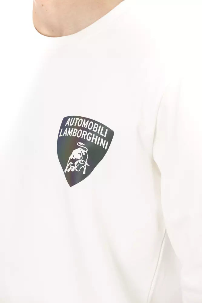 White Cotton Men's Sweater