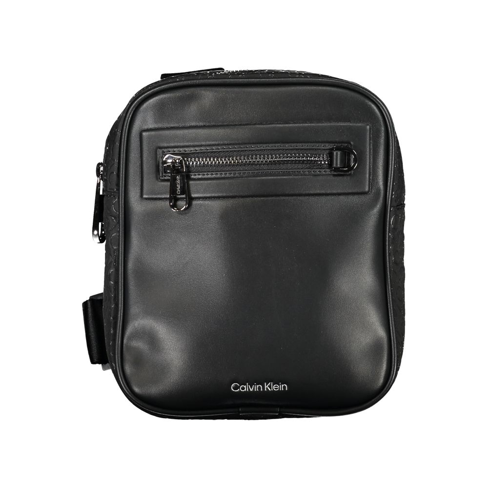 Black Polyester Men Shoulder Bag