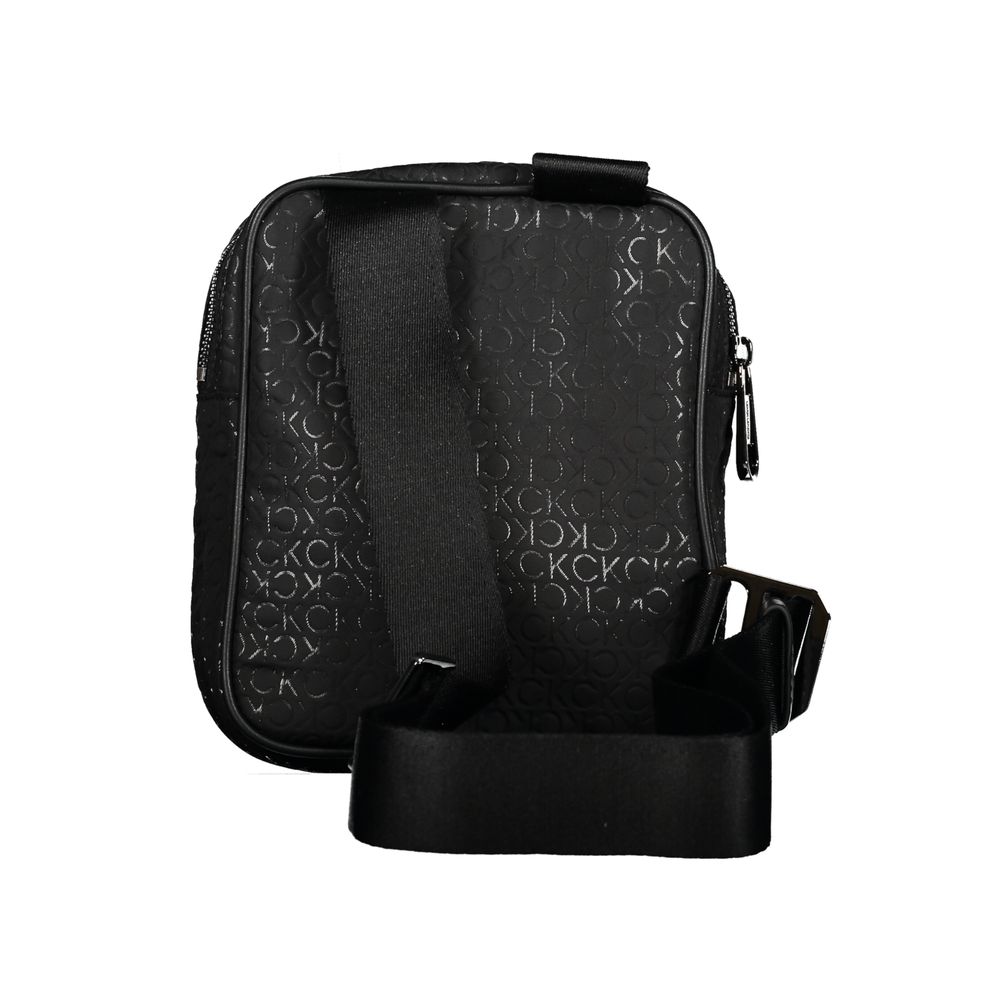 Black Polyester Men Shoulder Bag