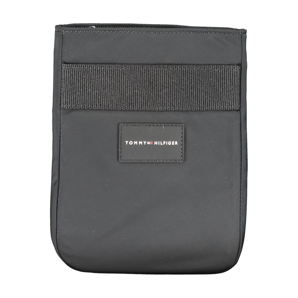 Black Polyester Men's Shoulder Bag