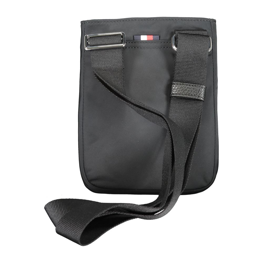 Black Polyester Men's Shoulder Bag
