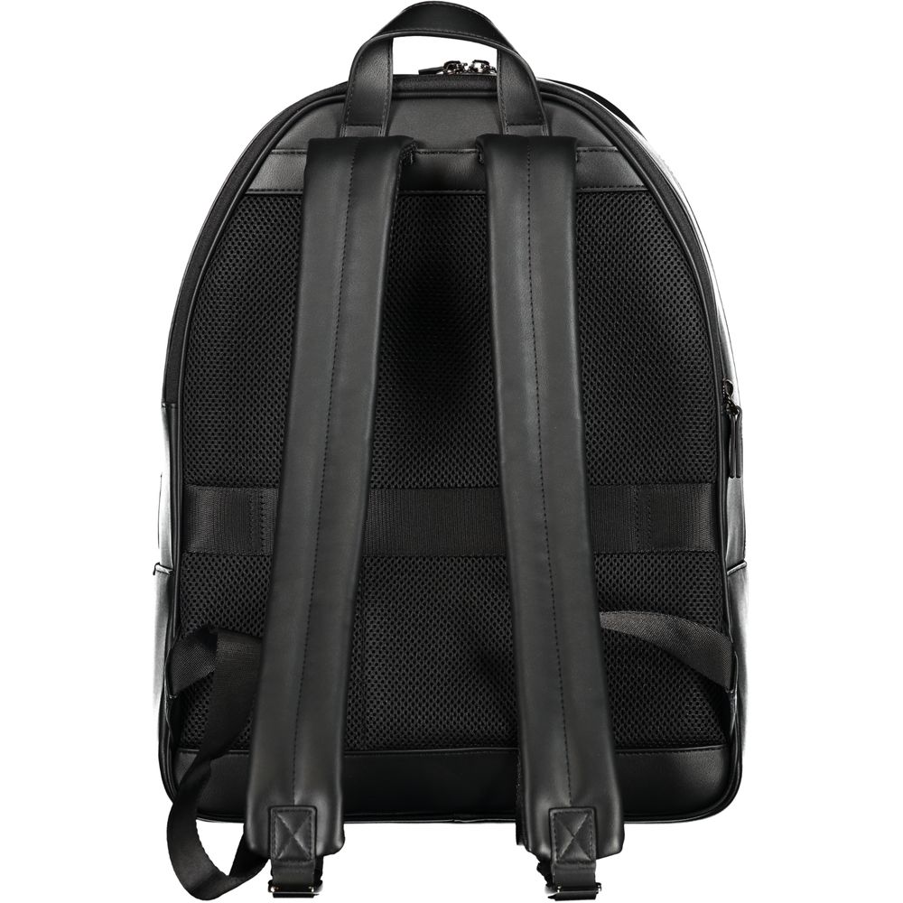 Nero Polyurethane Men Backpack