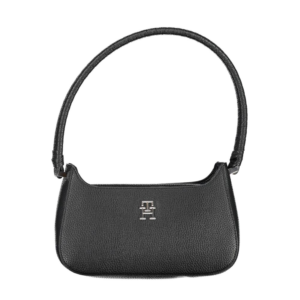 Black Polyurethane Women Handbag