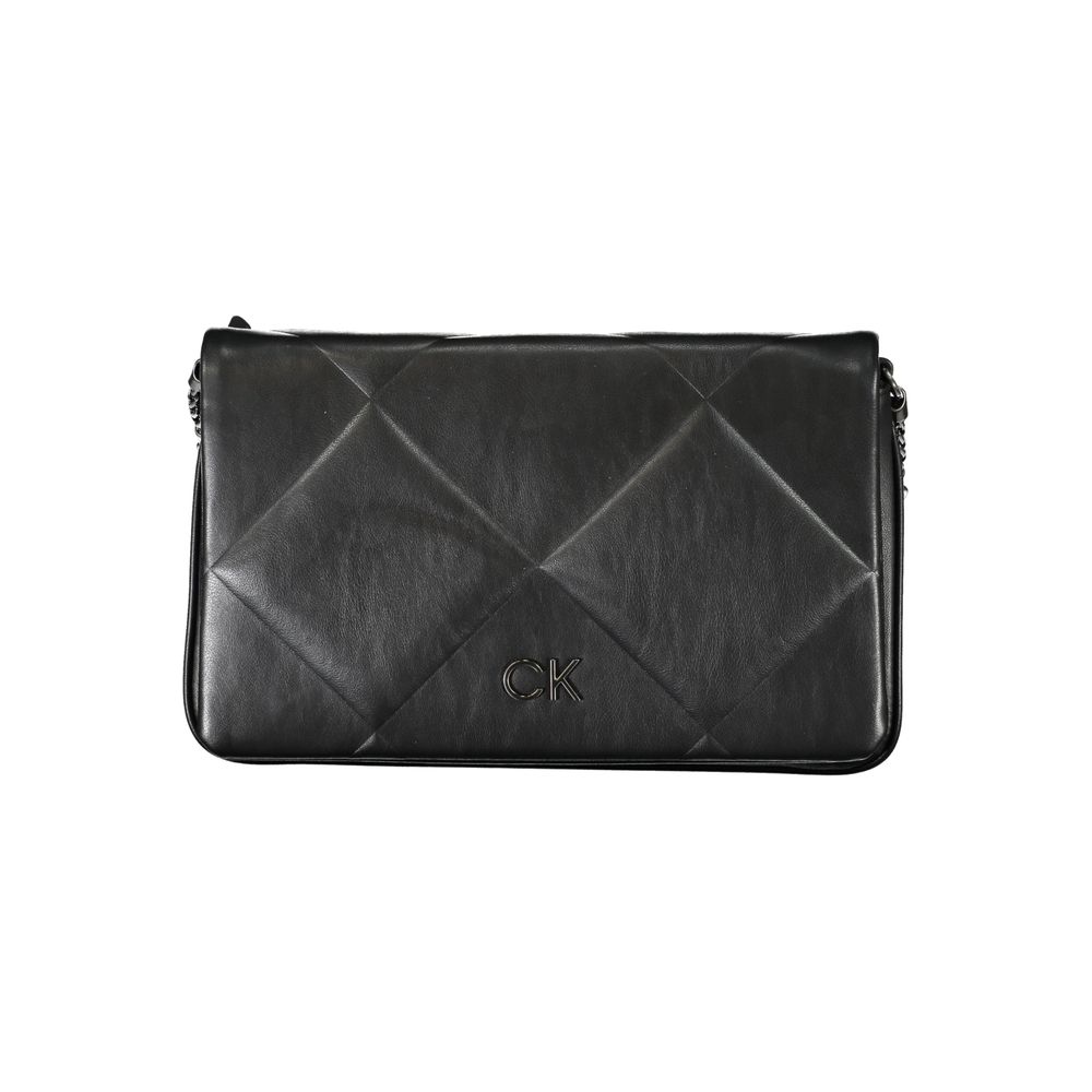 Black Polyester Women Shoulder Bag
