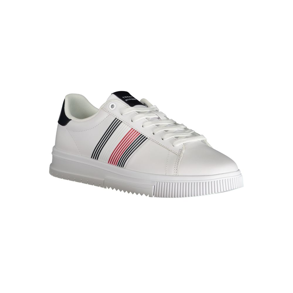 White Polyurethane Men Sneaker