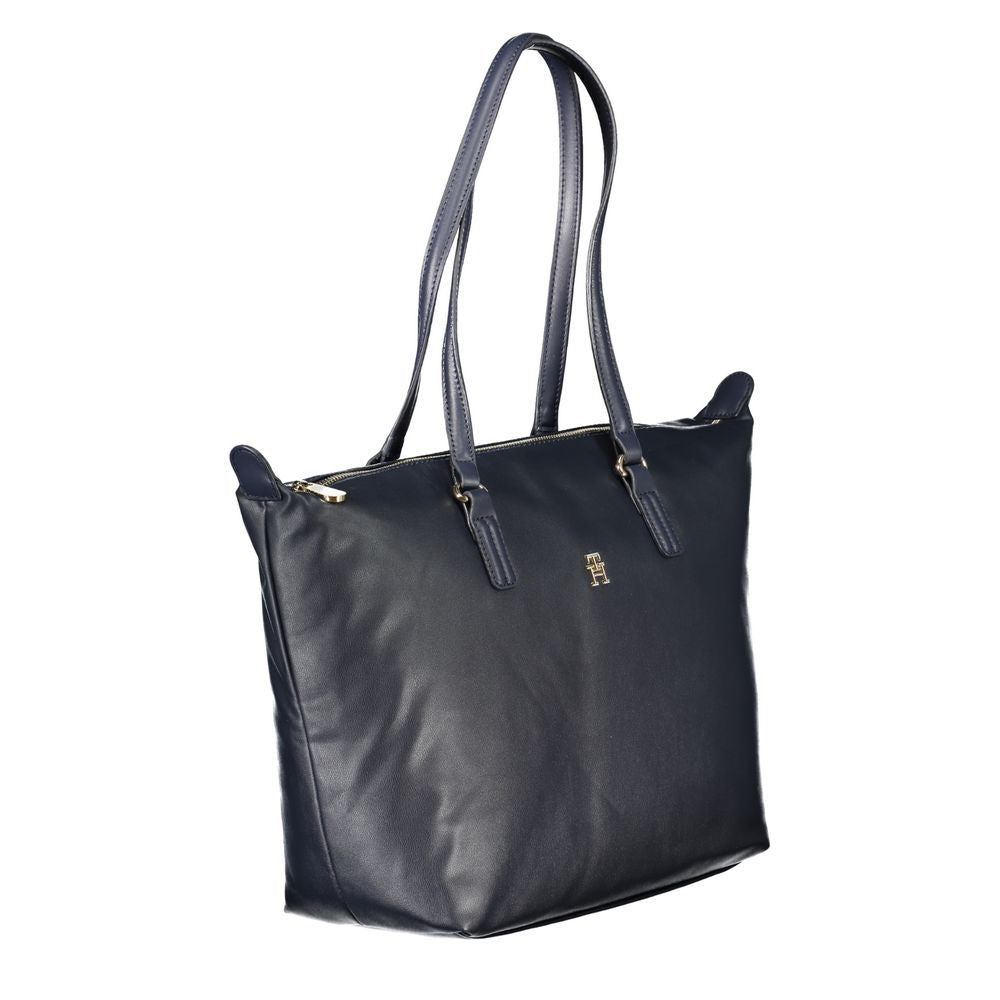 Blu Polyester Women Handbag