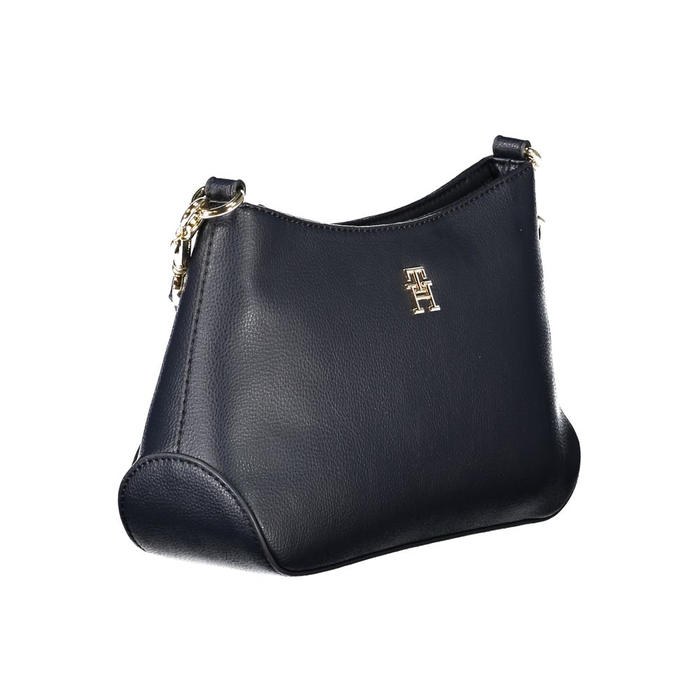 Blue Polyester Women Shoulder Bag