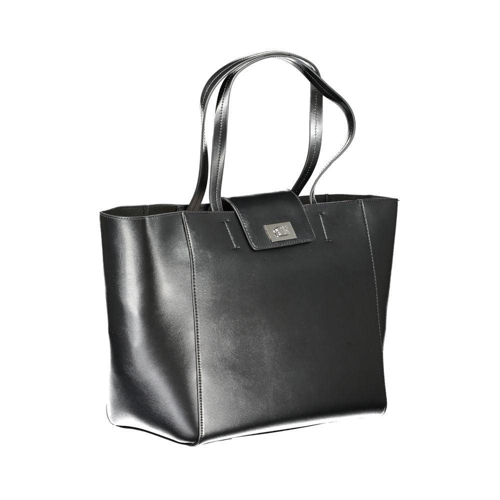 Black Recycled Polyester Women Handbag