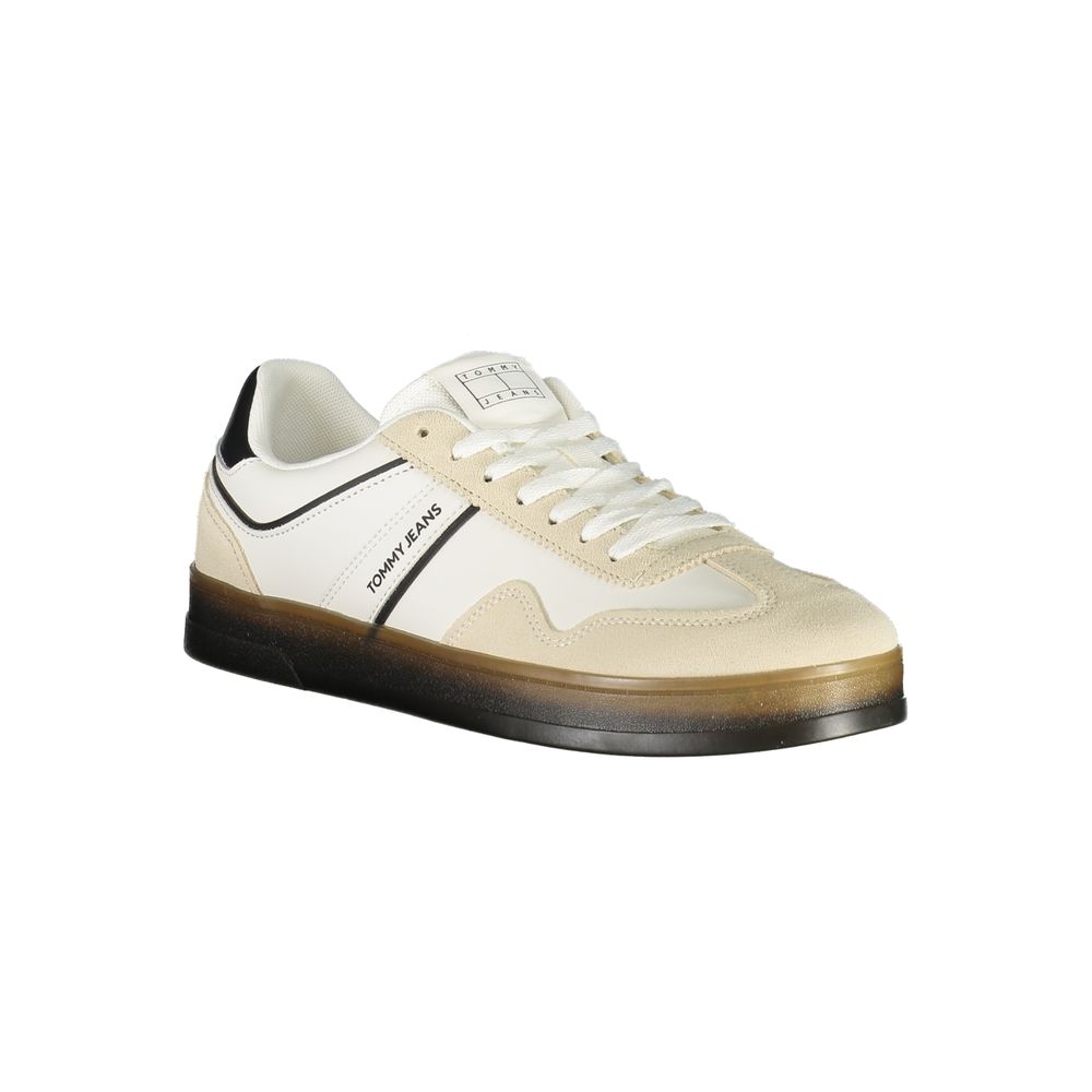 White Polyurethane Men's Sneaker