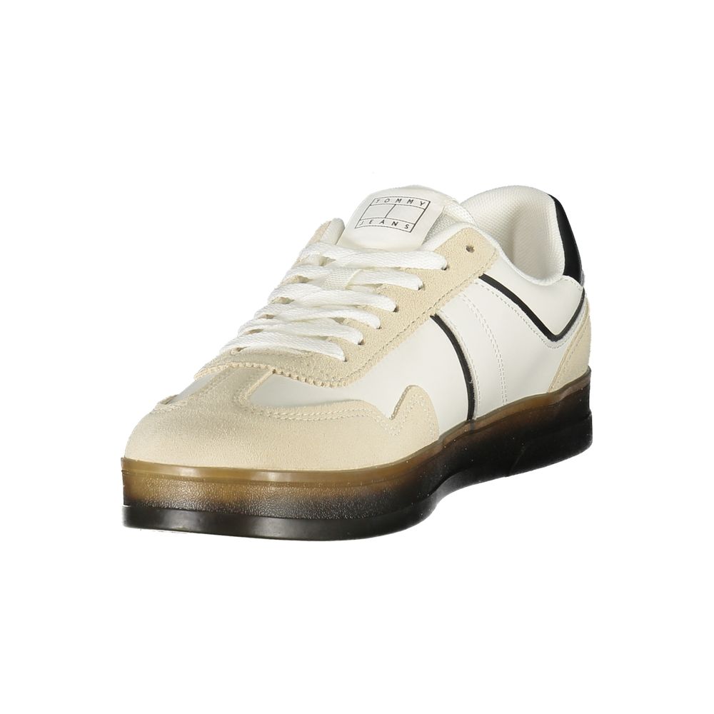 White Polyurethane Men's Sneaker