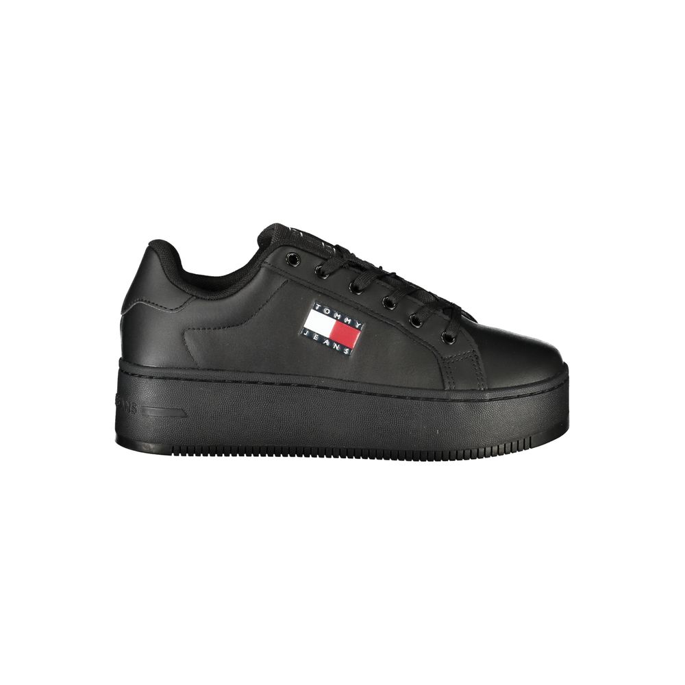 Black Polyurethane Women's Sneaker