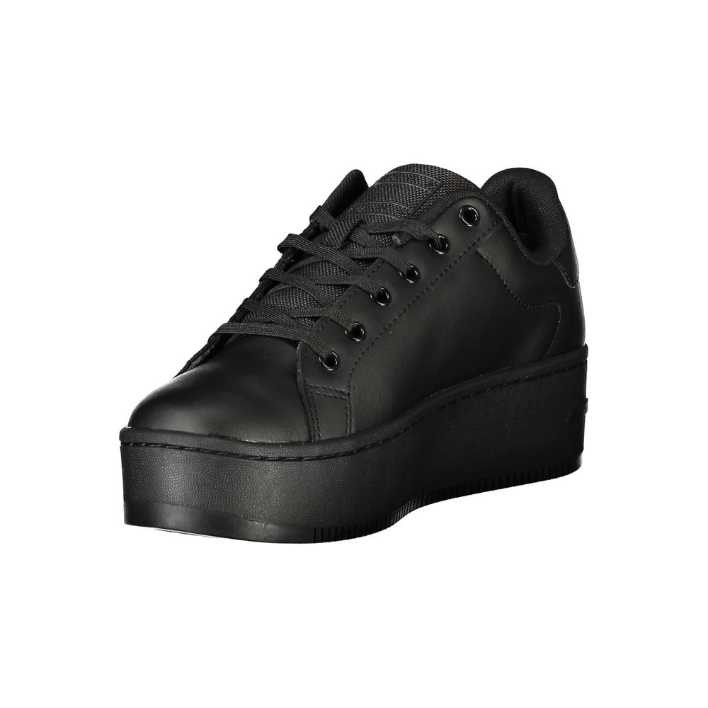 Black Polyurethane Women's Sneaker