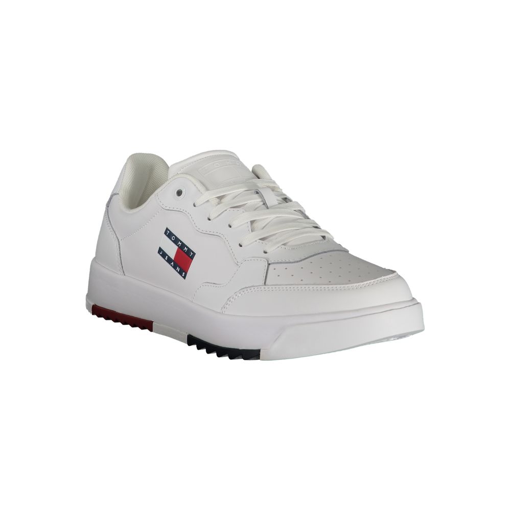 White Polyurethane Men's Sneaker