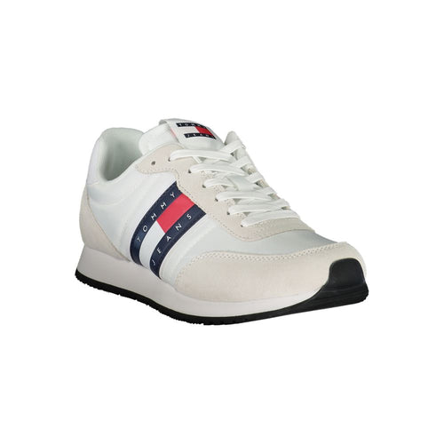 Bianco Polyester Men Sneaker
