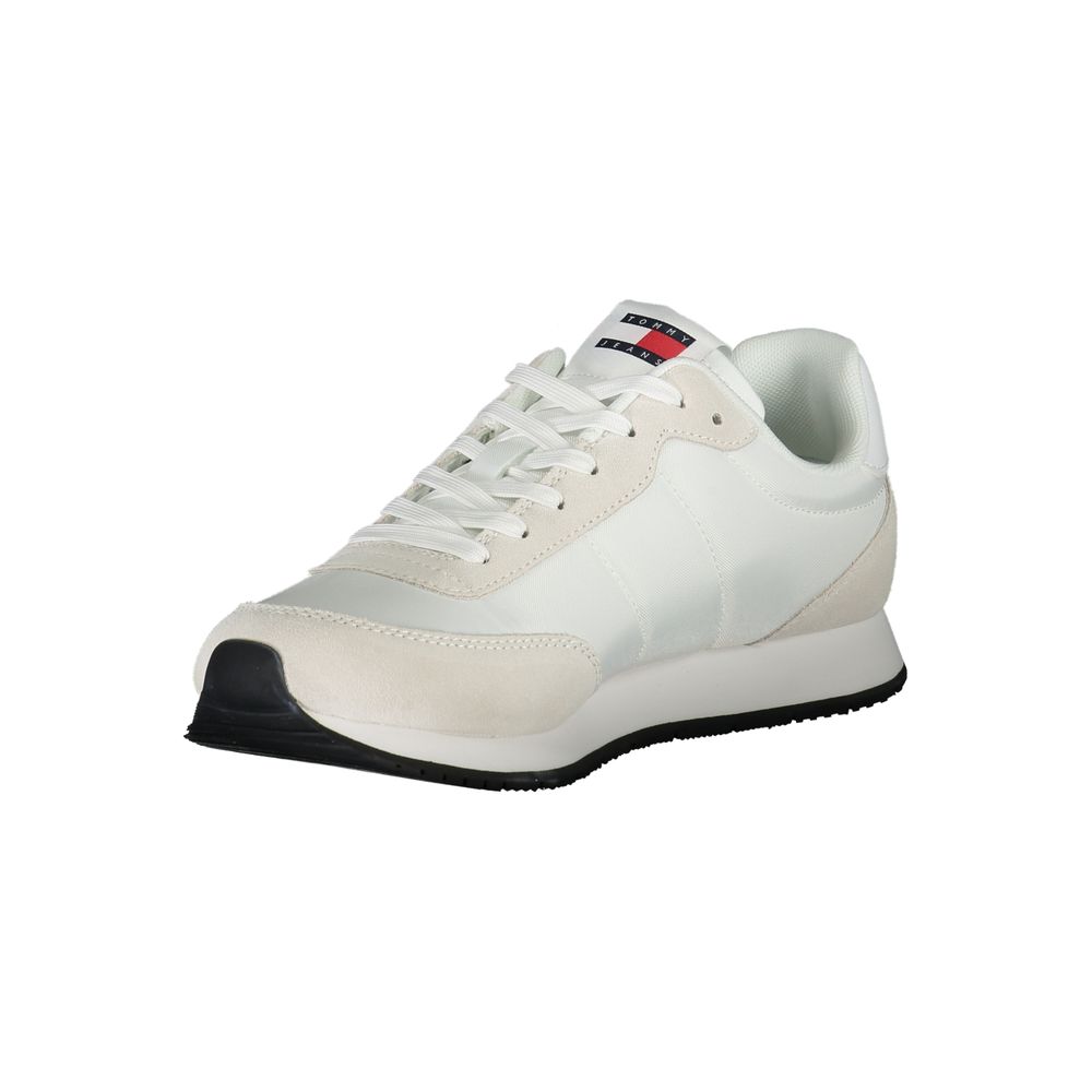 Bianco Polyester Men Sneaker