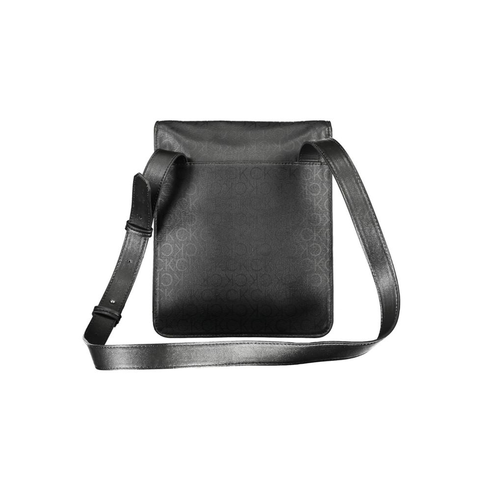 Black Polyester Mens Shoulder Bag