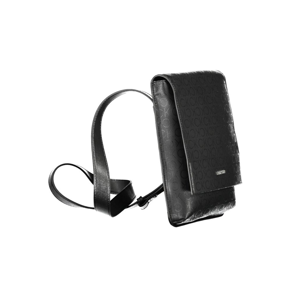 Black Polyester Mens Shoulder Bag