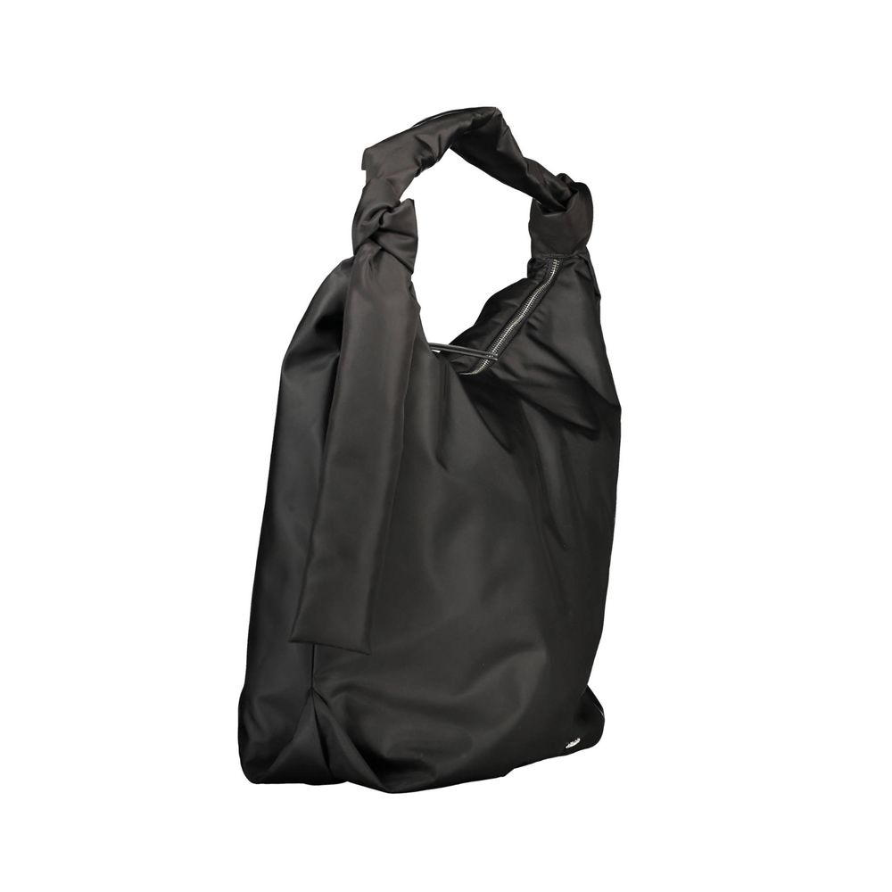 Black Polyester Women's Shoulder Bag