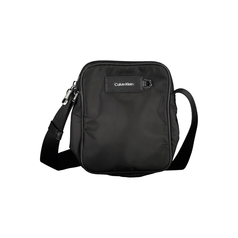Black Polyester Men's Shoulder Bag