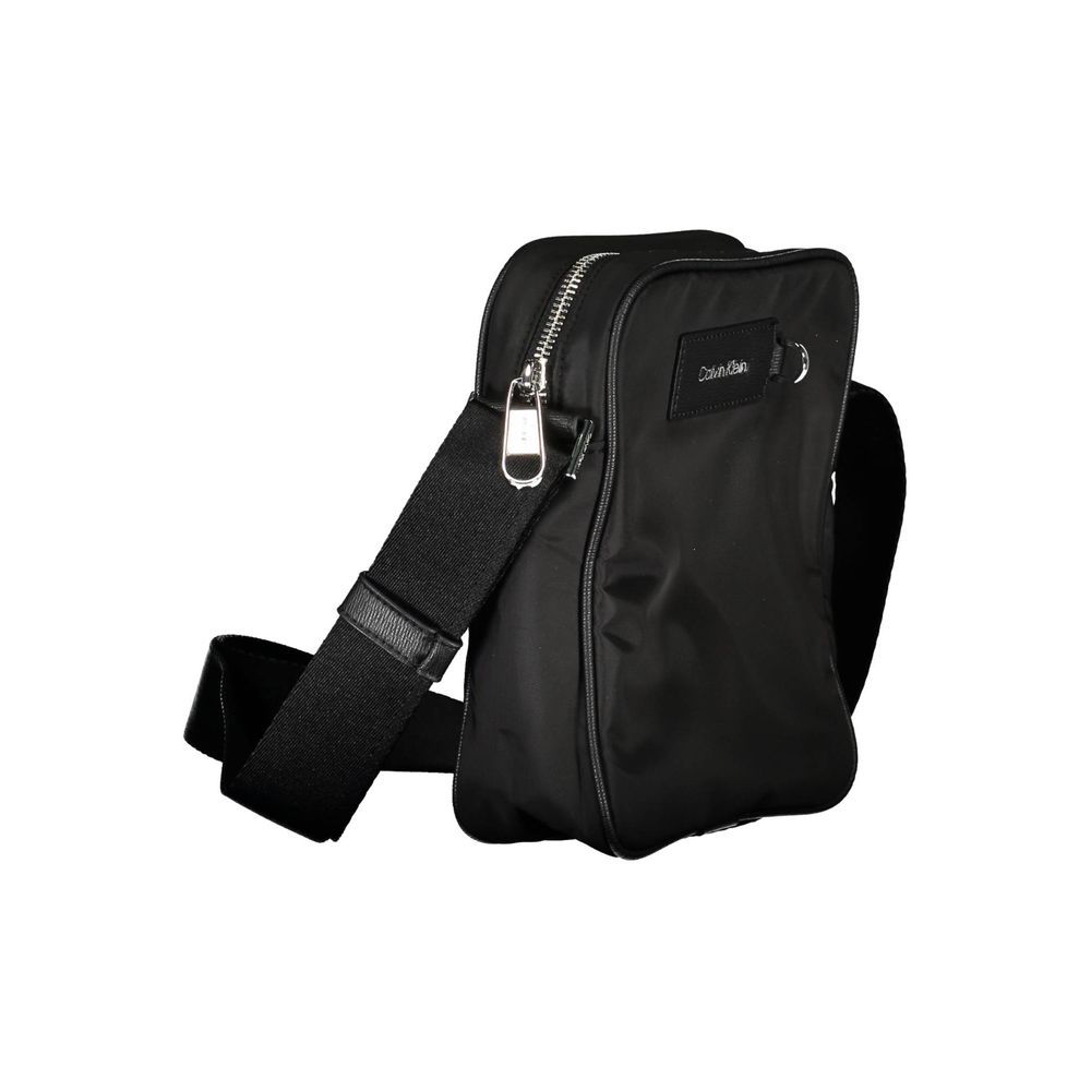 Black Polyester Men's Shoulder Bag