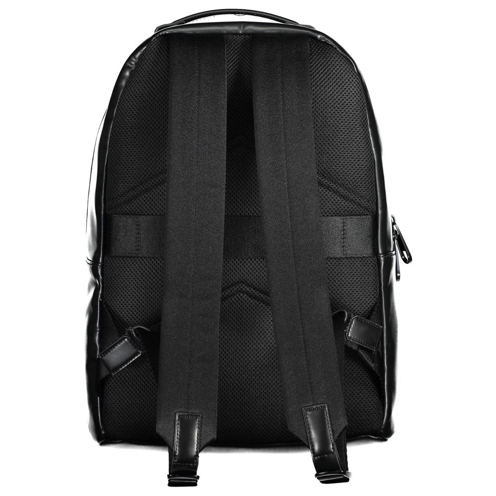 Black Polyester Men's Backpack
