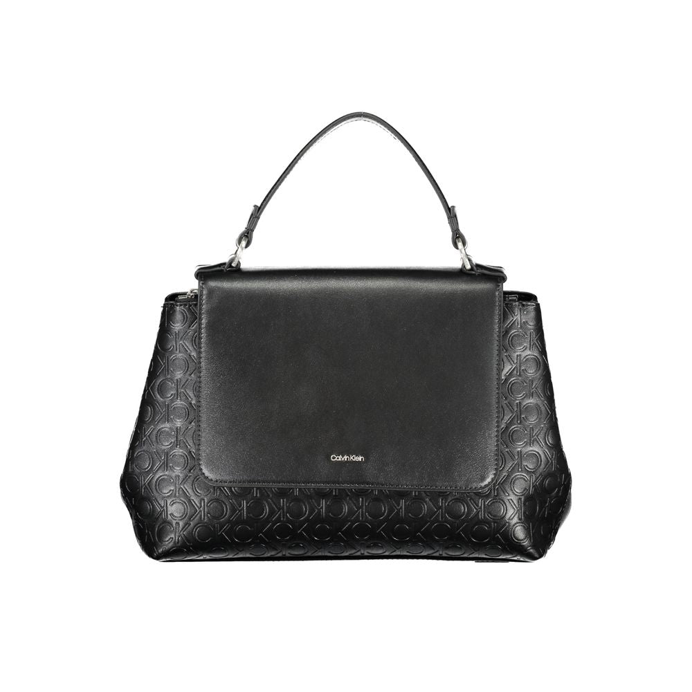 Black Polyester Women Handbag