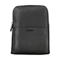Black Polyurethane Men's Shoulder Bag