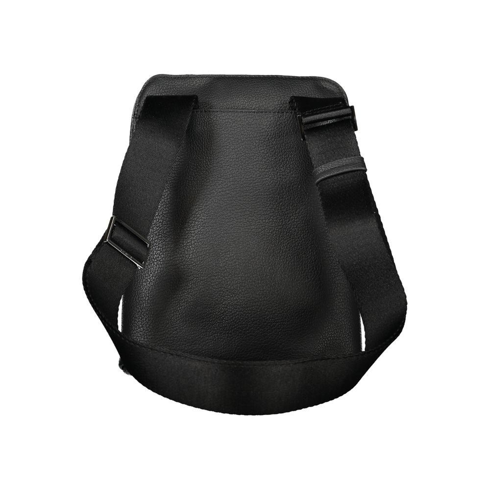 Black Polyurethane Men's Shoulder Bag