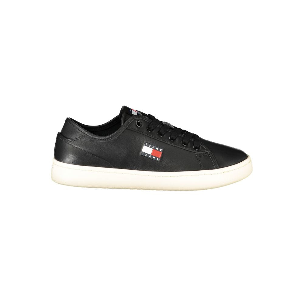 Black Polyurethane Women Sneaker