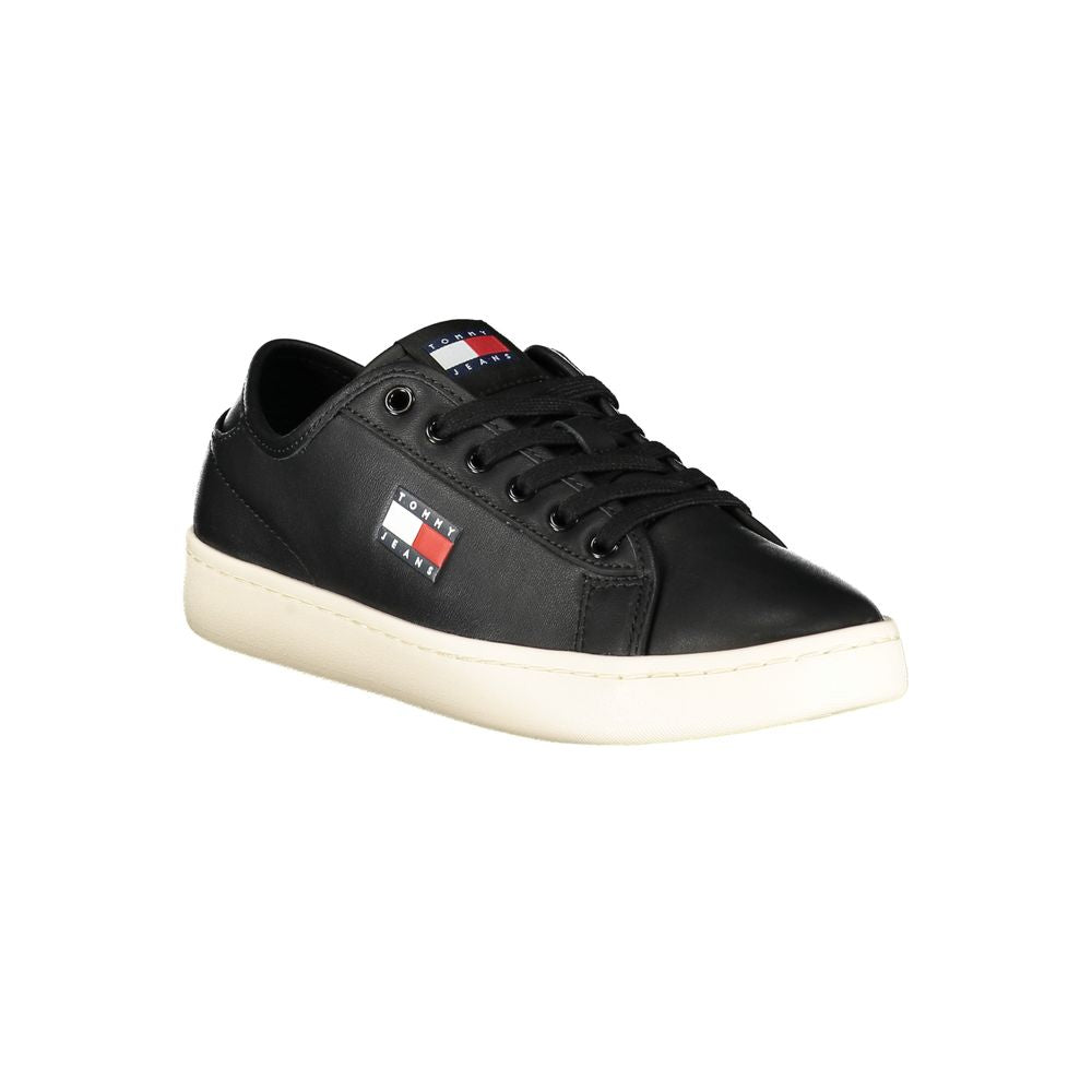 Black Polyurethane Women Sneaker
