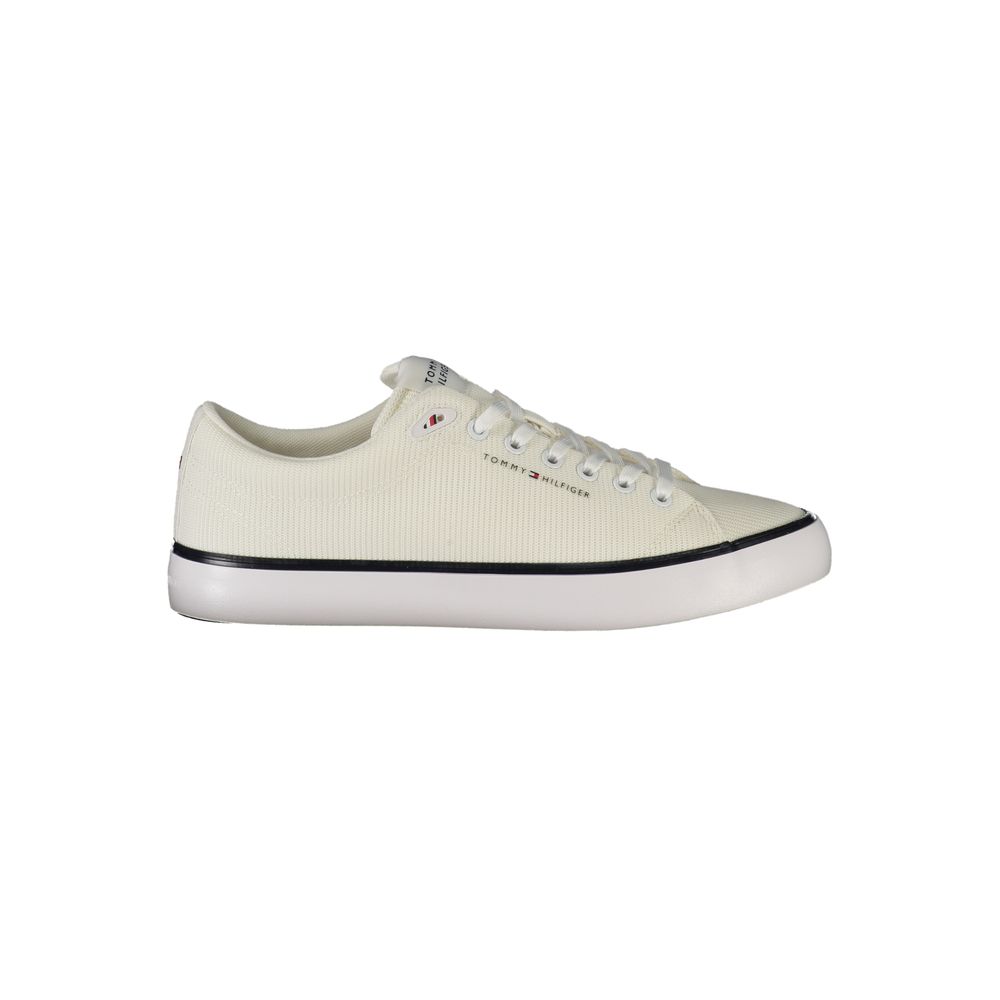 Bianco Polyester Men Sneaker