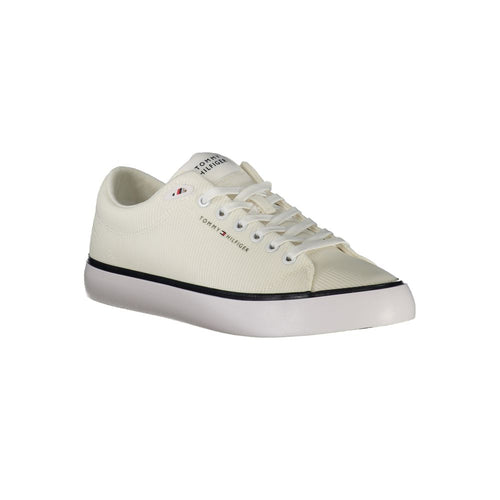 Bianco Polyester Men Sneaker