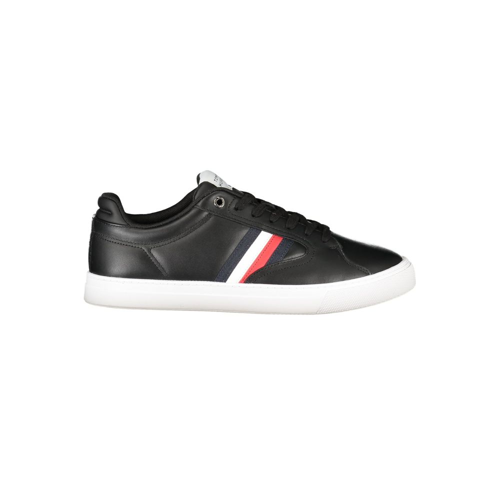Black Polyester Men Sneaker