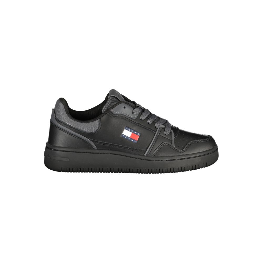 Black Polyurethane Women Sneaker