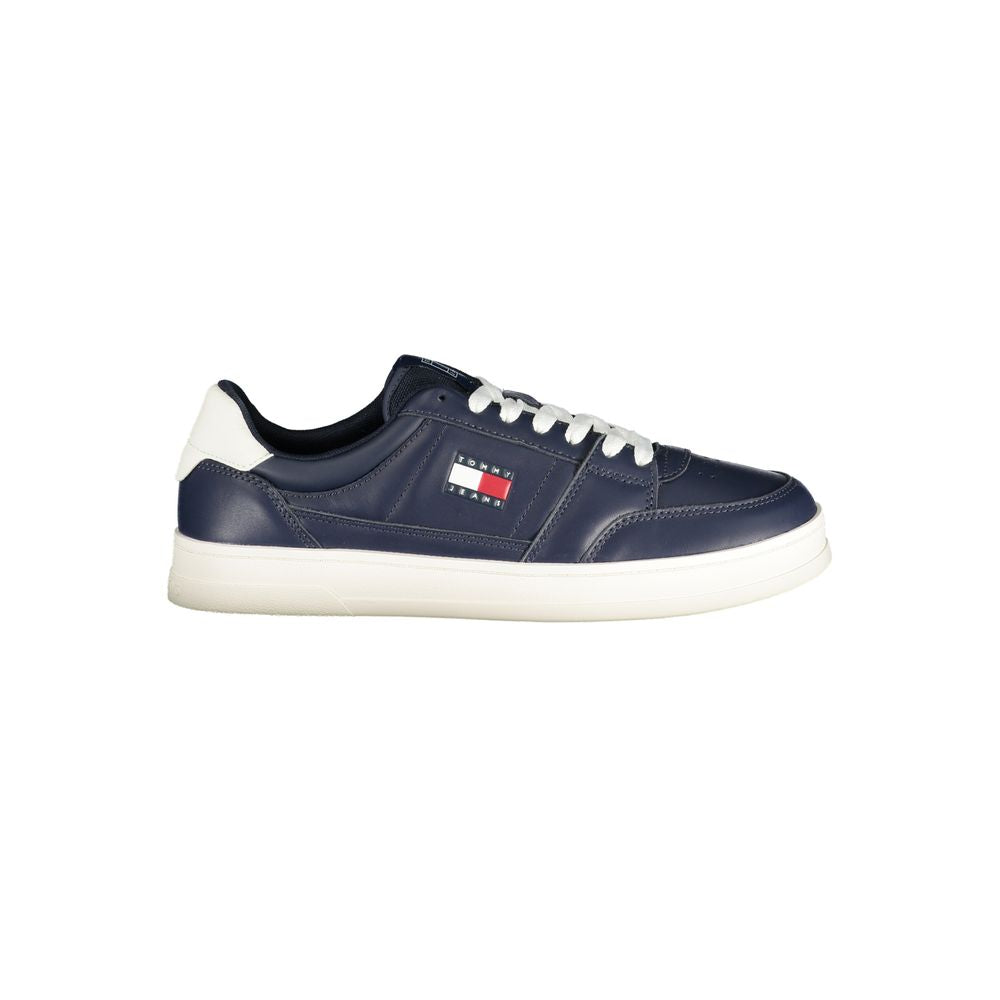 Blue Leather Men Sneaker