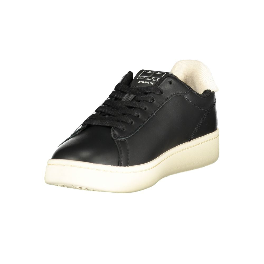 Black Polyurethane Women's Sneaker